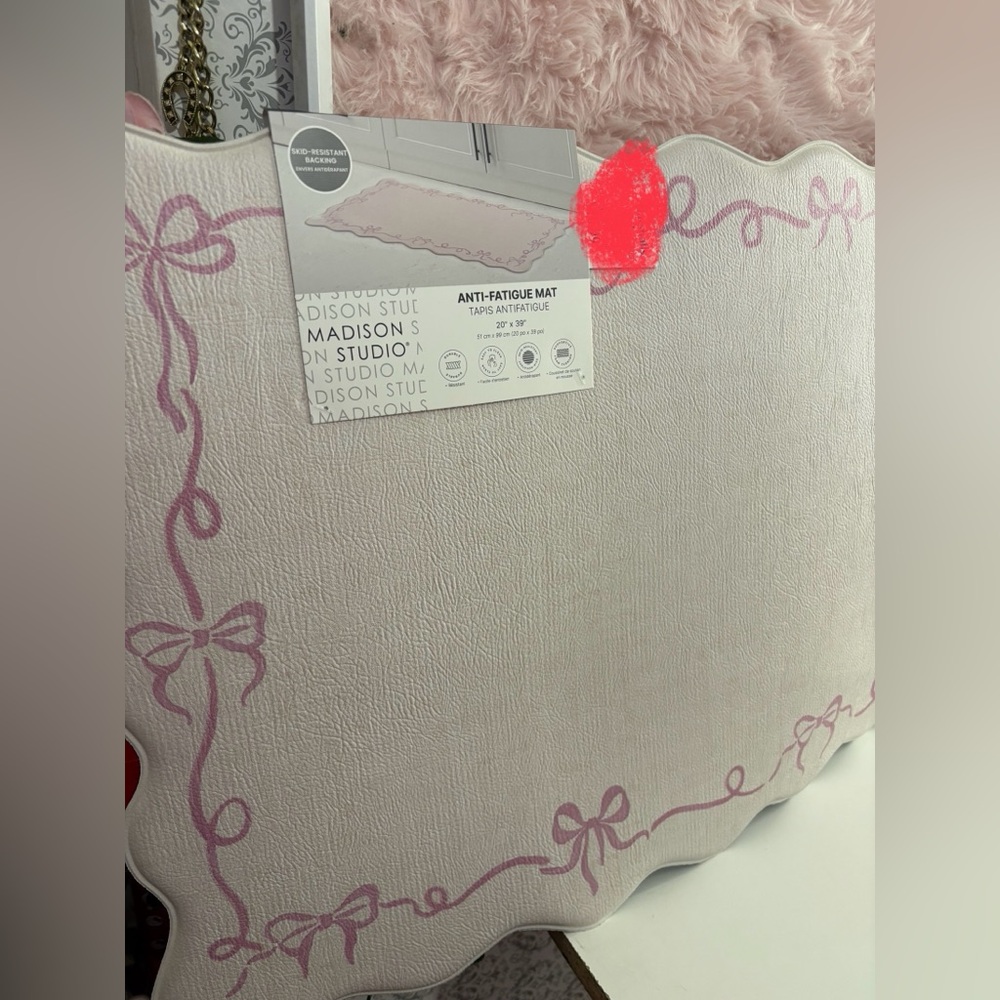 Pink bow ANTI-FATIGUE MAT